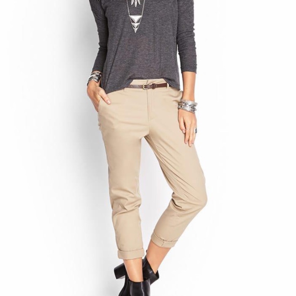 Khaki Pants With Belt